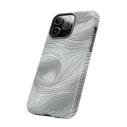 Sleek Grey Abstract Lines Case - Protective Phone Case