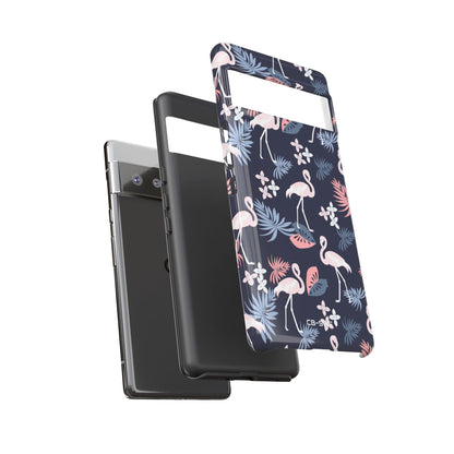 Flamingos Dance Playfully - Google Pixel Case