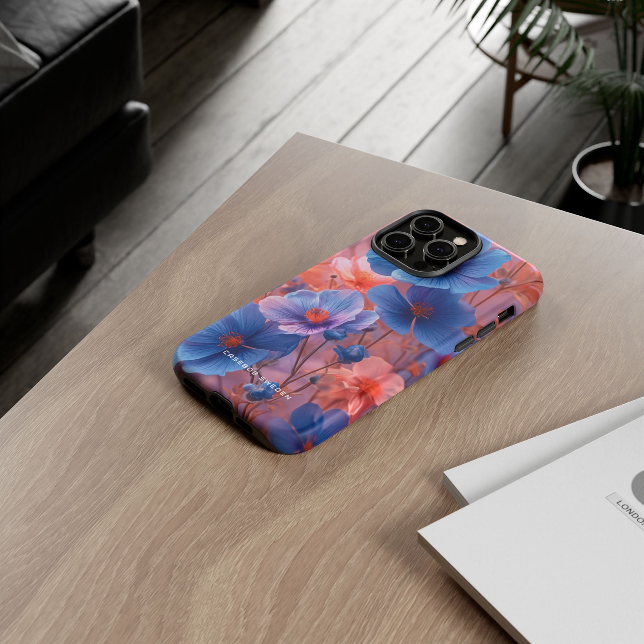 Harmonious Blooming Blues and Pinks iPhone 14 - Tough Phone Case