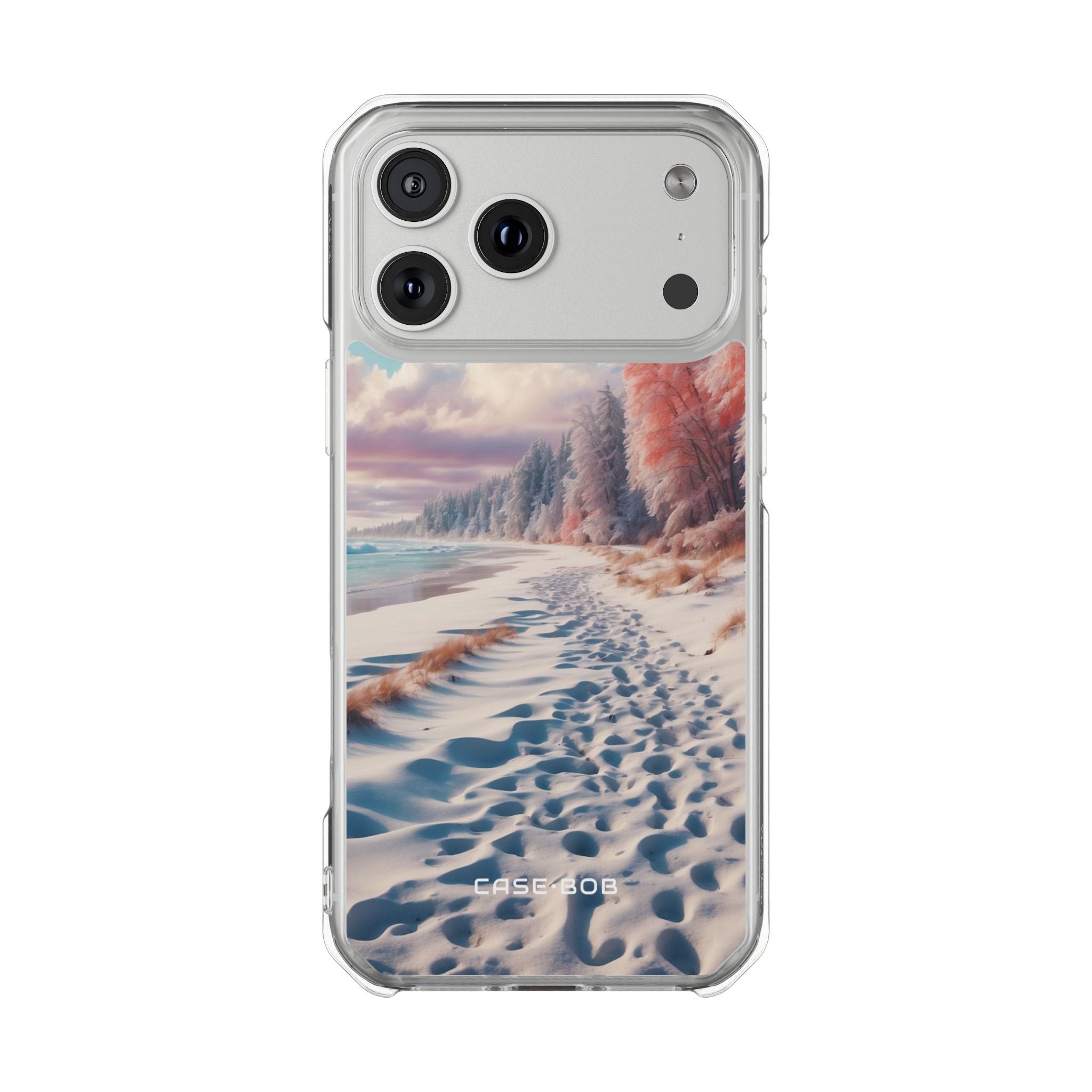 Snow Shore Footprints iPhone 17 Pro Max Case - Impact