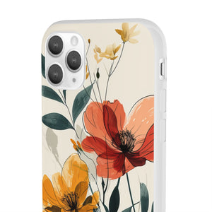 Serene Floral Harmony | Flexible Phone Case for iPhone