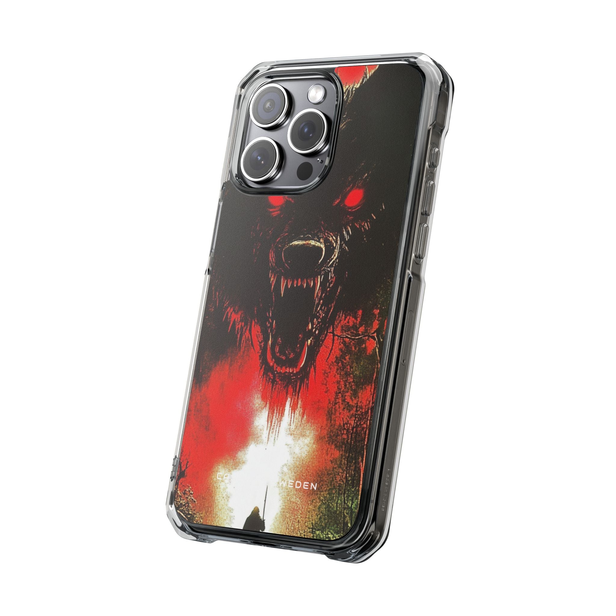 Bloodmoon Wolf's Lament iPhone 15 - Clear Impact Phone Case