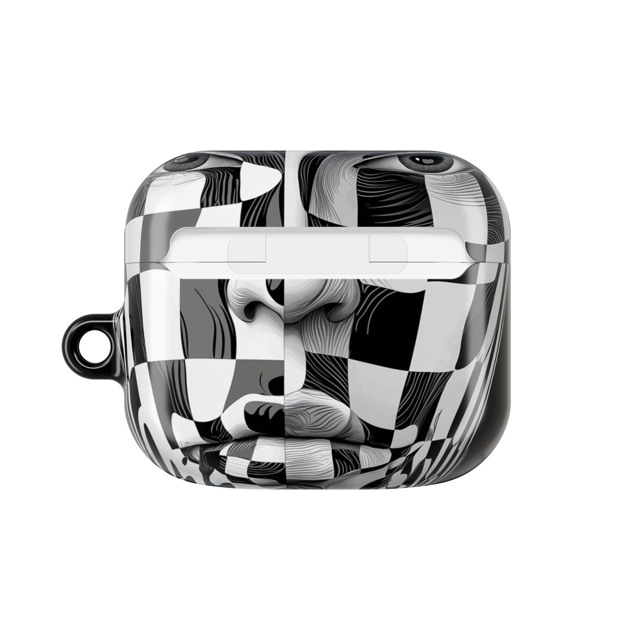 Mirrored Checkerboard Face - AirPods Case