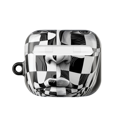 Mirrored Checkerboard Face - AirPods Case