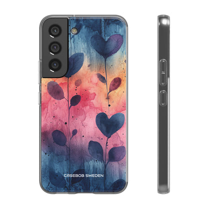 Watercolor Heart Art - Flexi Samsung S22 Phone Case