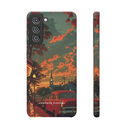 Mid-Century Nostalgia Streetscape Samsung S21 - Slim Phone Case