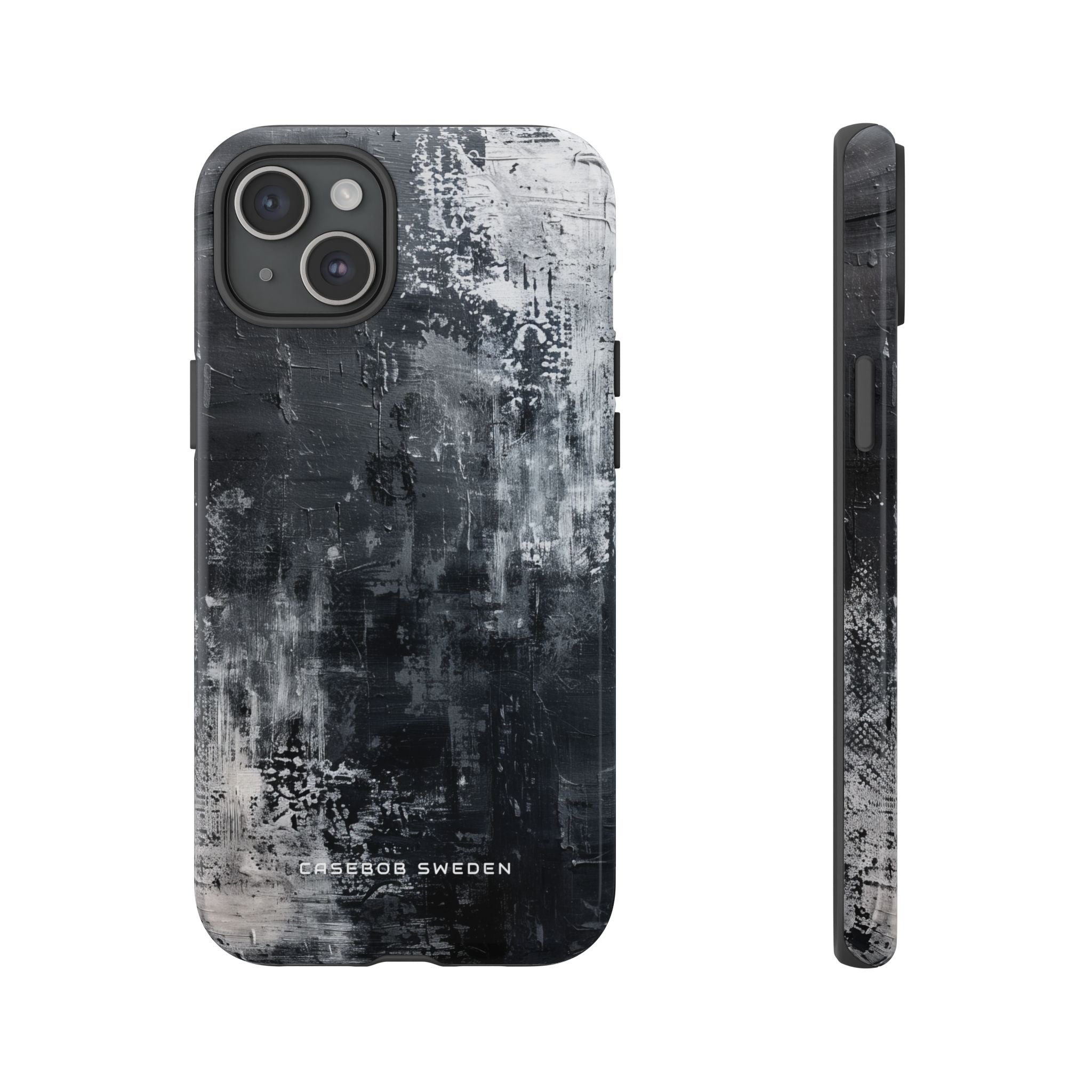 Textured Monochrome Blossom iPhone 15 - Tough Phone Case