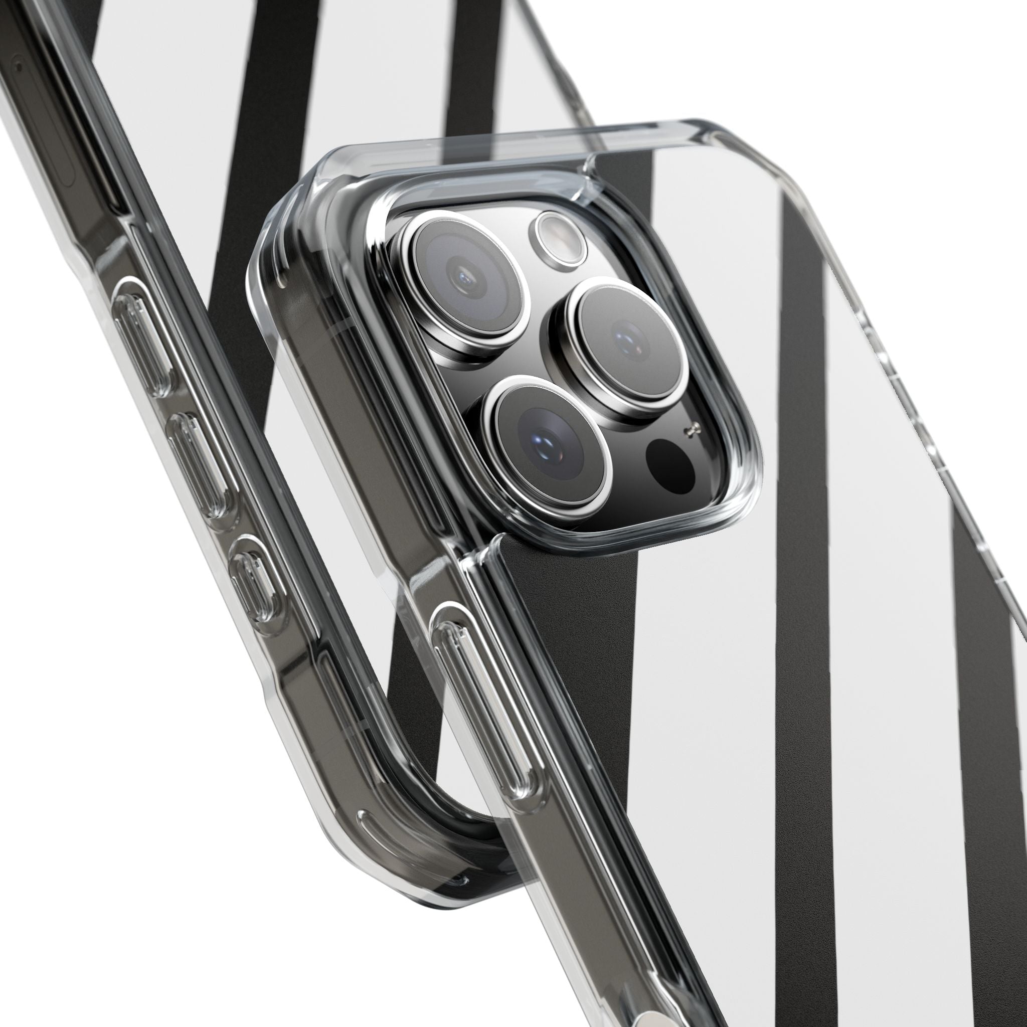 Diagonal Bands Noir iPhone 16 Pro Case - Impact