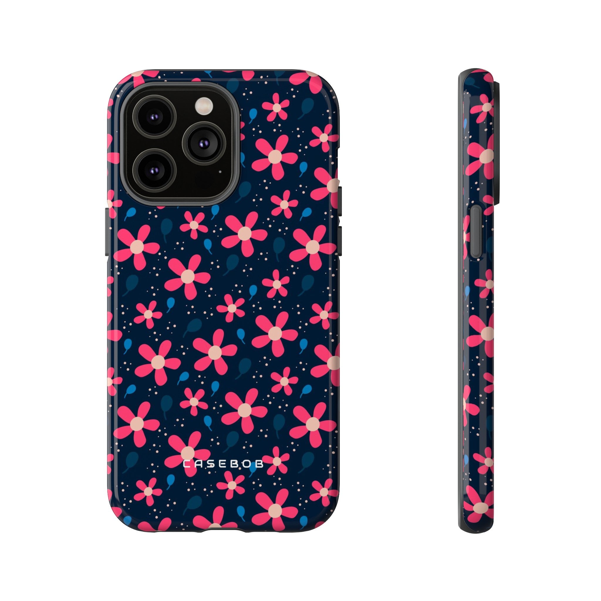 Pink Flower Pattern - Protective Phone Case