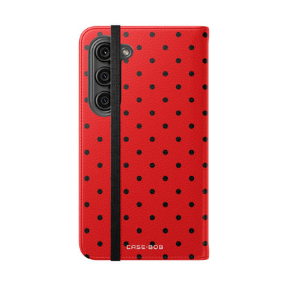 Black Dot Grid - Samsung S23 Case - Wallet
