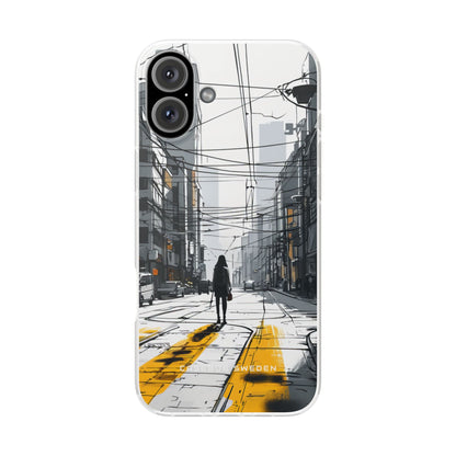 Urban Noir Streetscape iPhone 16 - Flexi Phone Case