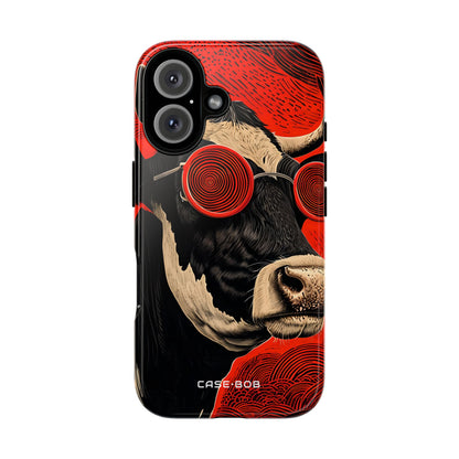 Hypnotic Cow iPhone 16 Plus Case - Tough