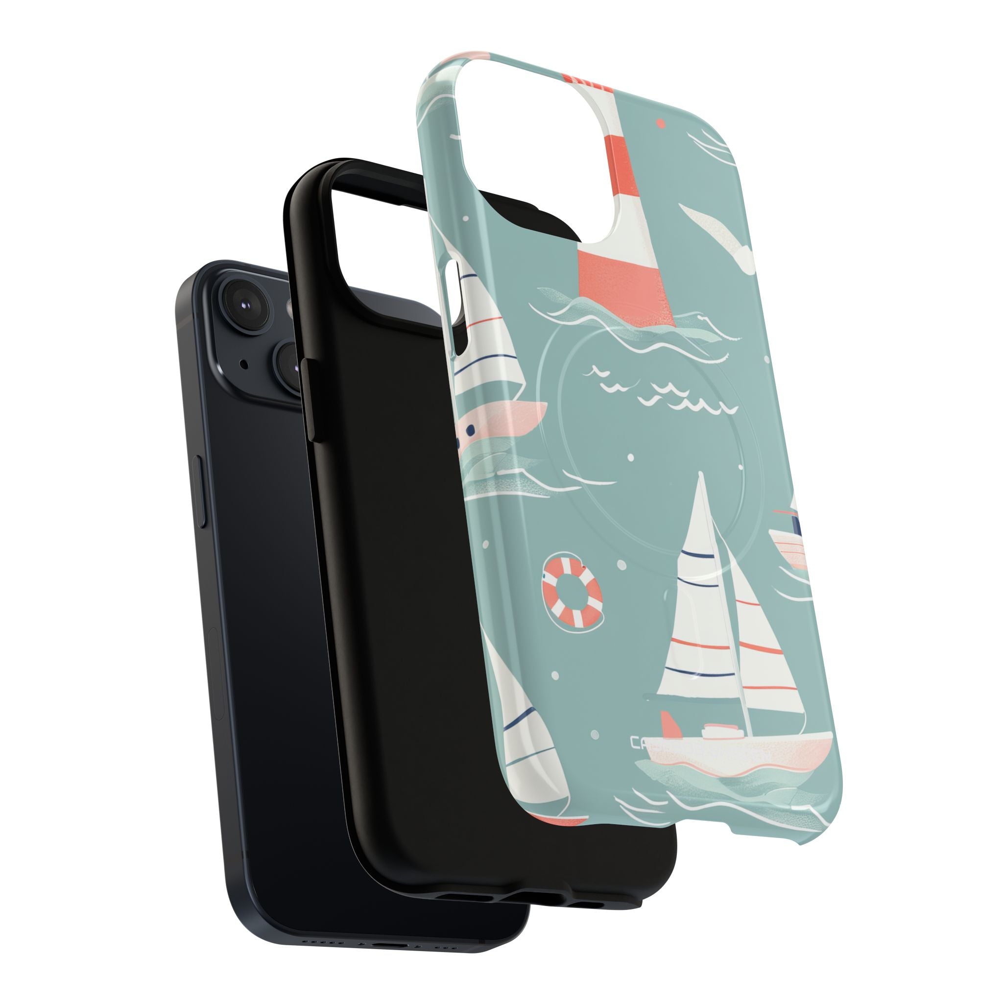 Lighthouse Nautical Charm - Tough + MagSafe® iPhone 14 Phone Case