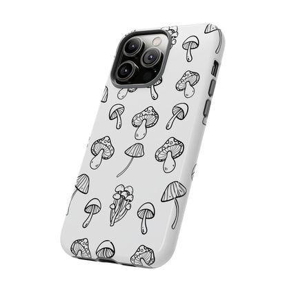 Mushroom Line Play - iPhone Case