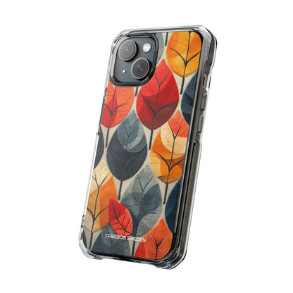 Autumn Leaf Design - Clear Impact iPhone 15 Phone Case