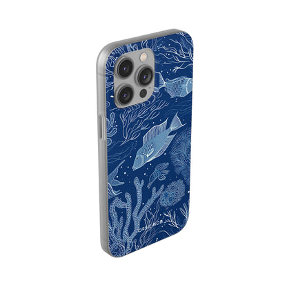 Navy Scale Reef iPhone 14 Pro Max Case - Soft