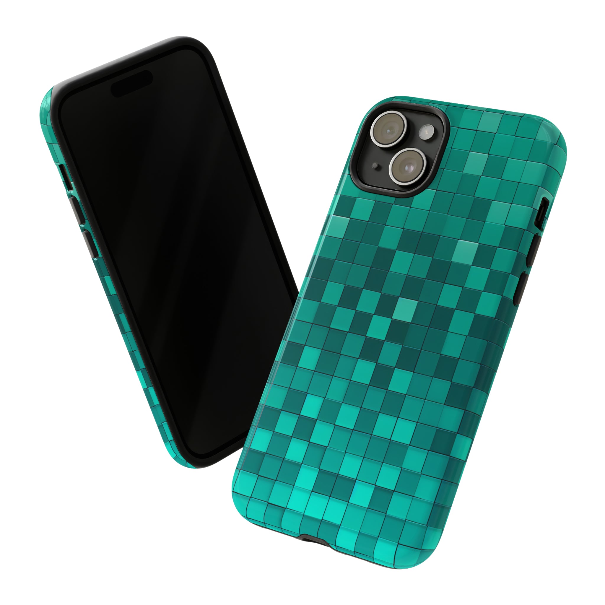 Teal Tones Mosaic - Protective Phone Case