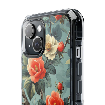 Vintage Floral Romance iPhone 15 - Clear Impact Phone Case