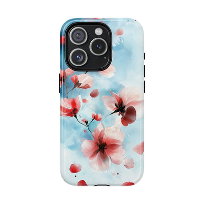 Pink Blossom Drift iPhone 15 Pro Case - Tough+