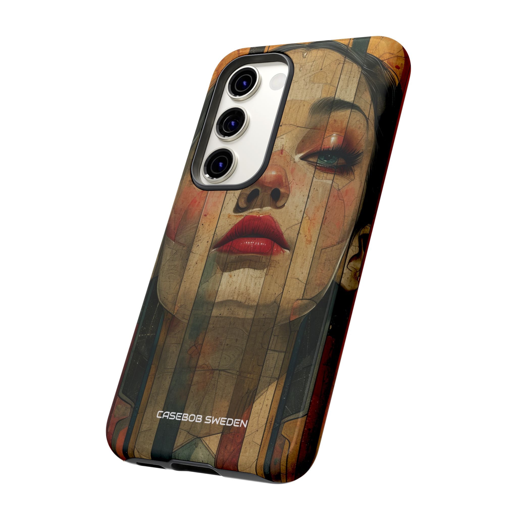 Bold Art Deco Portrait - Tough Samsung S23 Phone Case