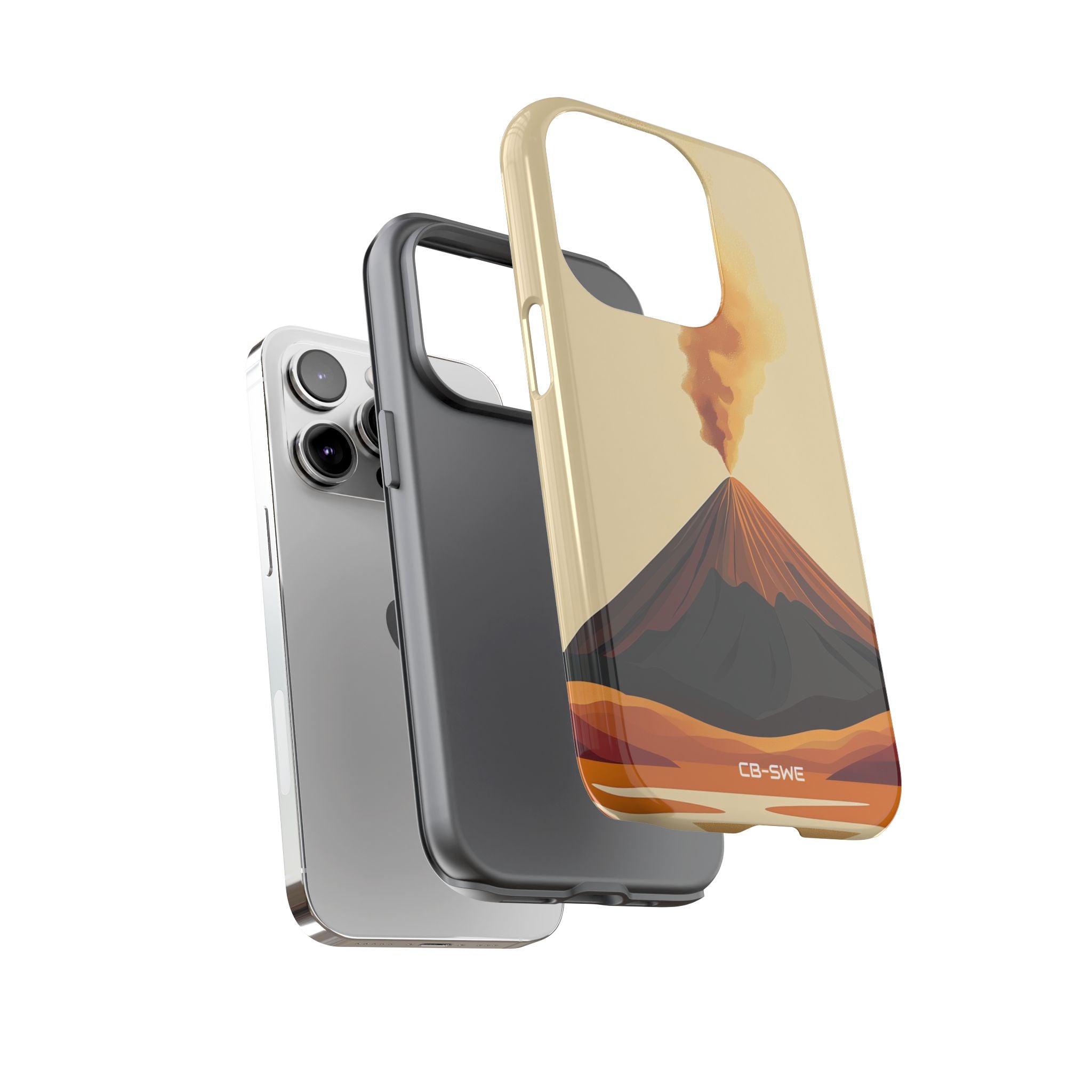 Volcano Erupts Brightly - iPhone Case