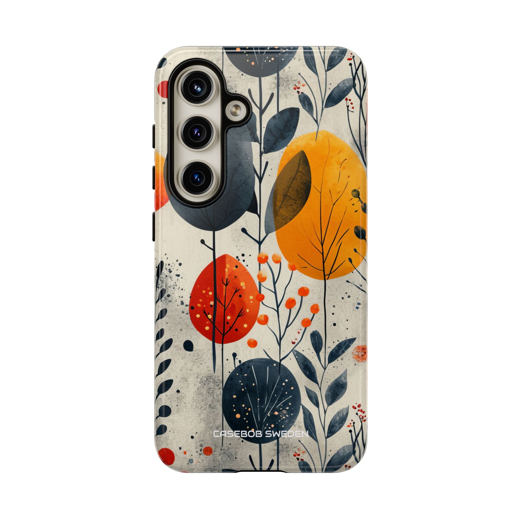 Modern Autumn Leaf Pattern - Tough Samsung S24 Phone Case