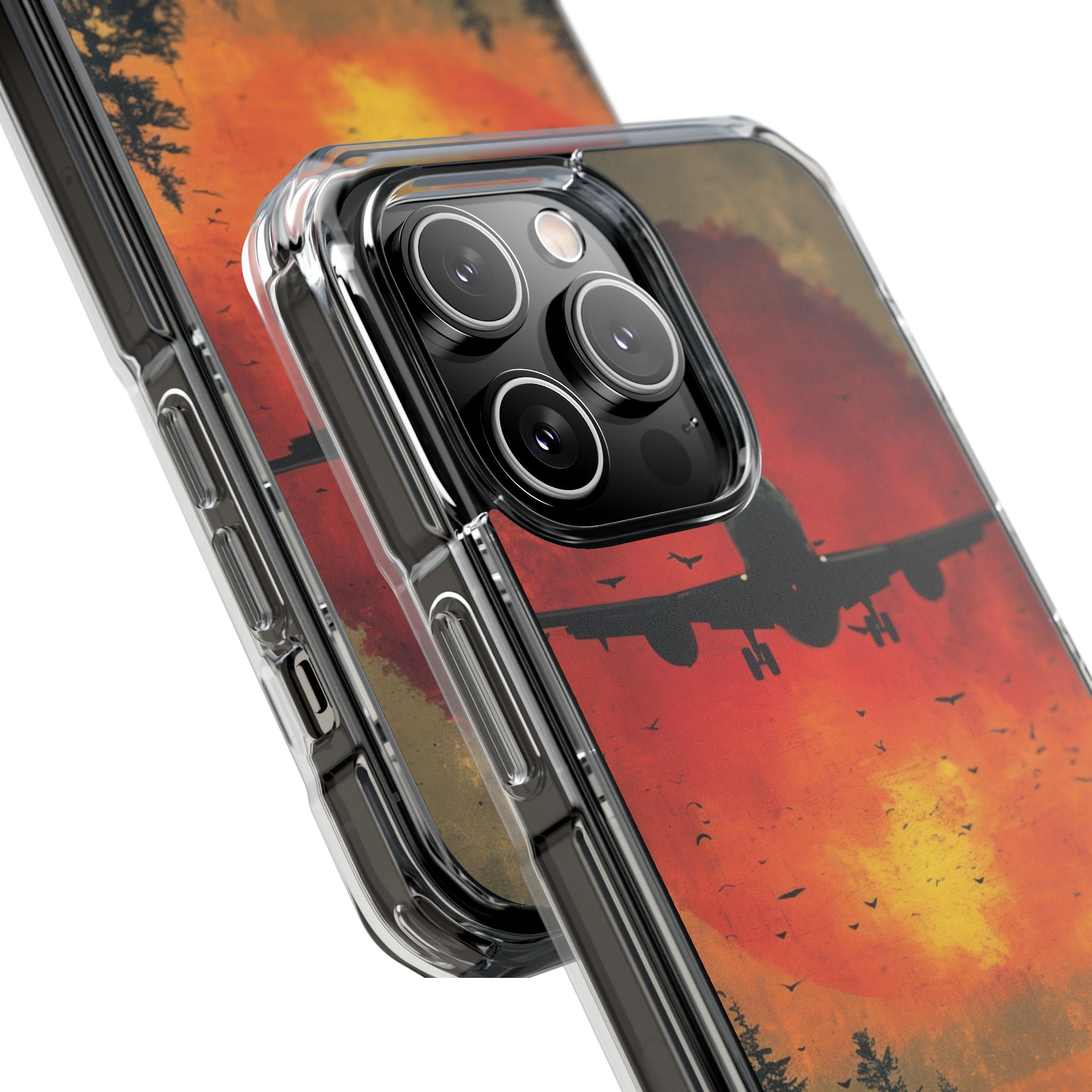 Crimson Sky Flight iPhone 14 - Impact Clear+