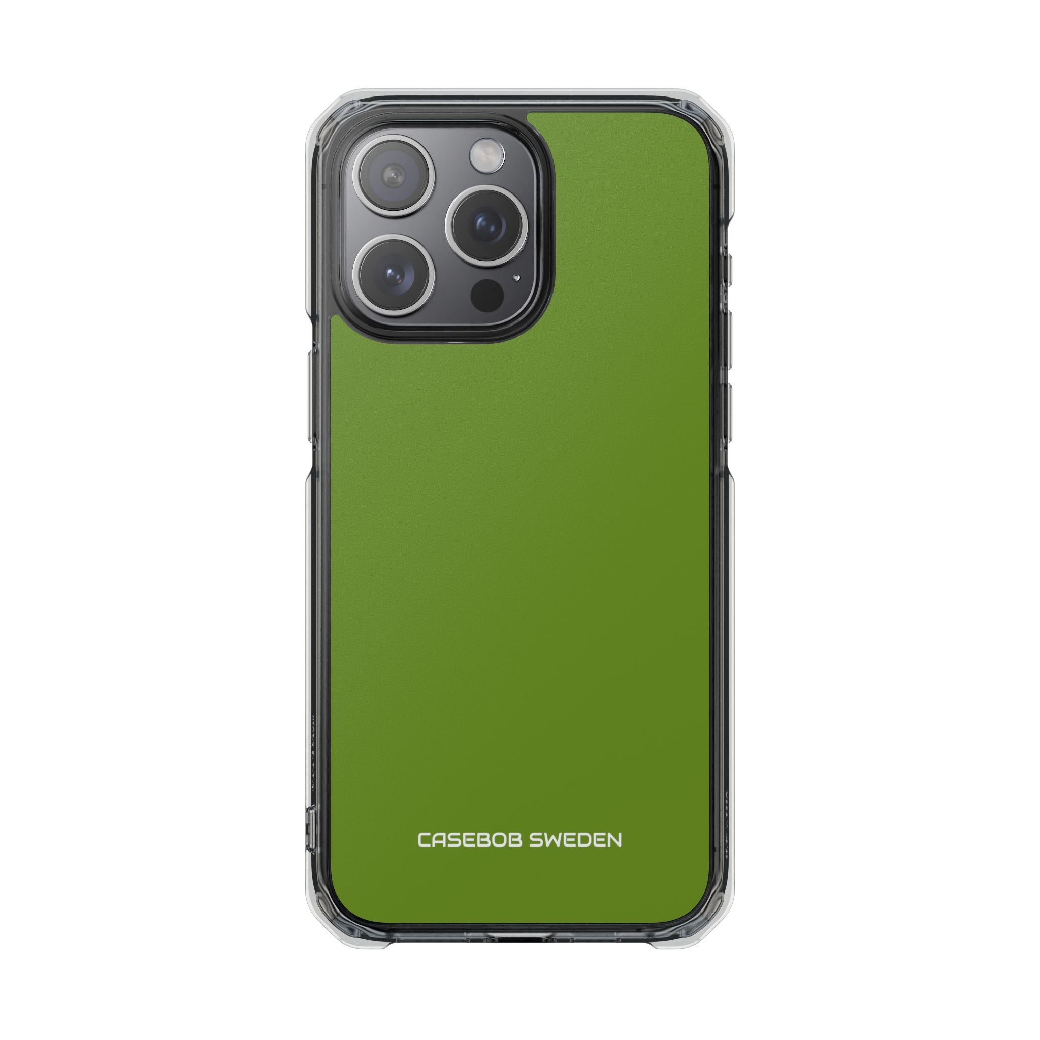 Olive Green - Clear Impact iPhone 15 Phone Case