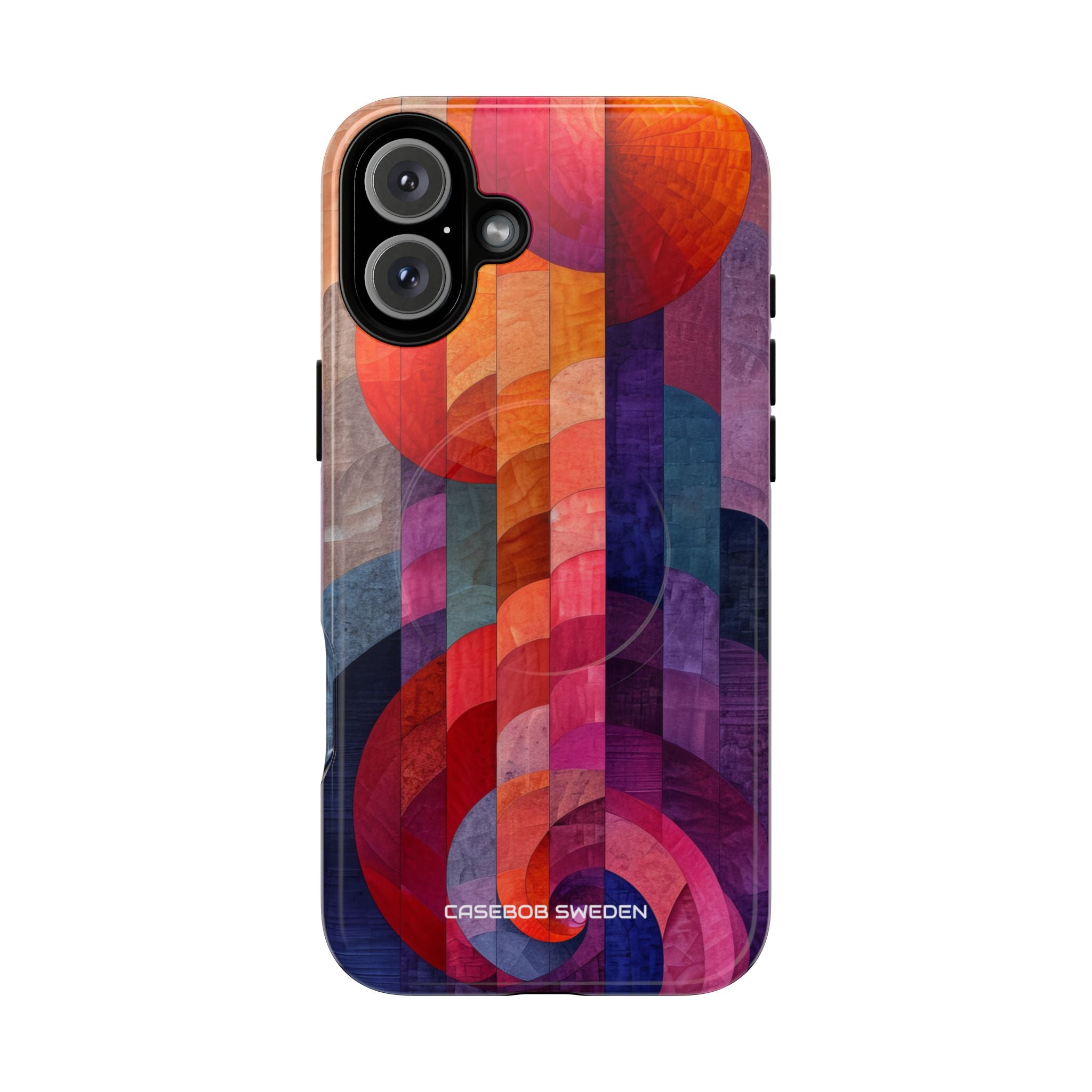 Purple Orange Abstract - Tough + MagSafe® iPhone 16 Phone Case