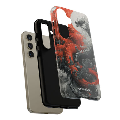 Twin Dragons Crimson Samsung S24 Case - Tough