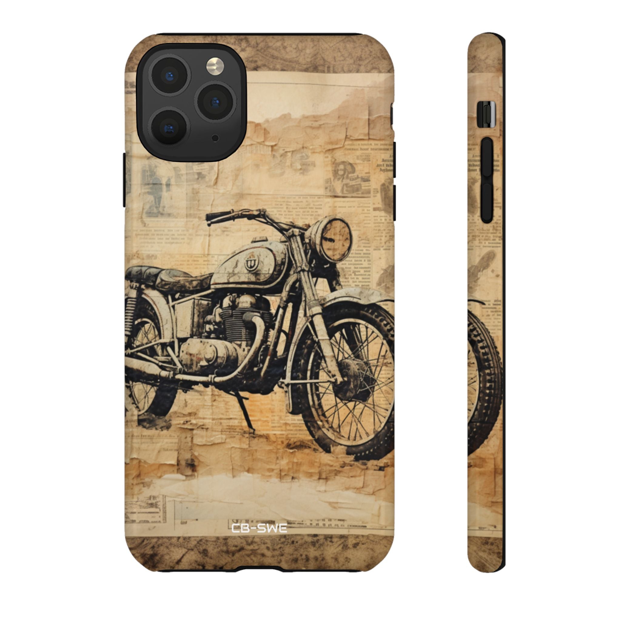 Vintage Motorcycle Collage - iPhone Case