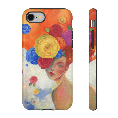 Oil Painting - Woman and Flowers - Protective Phone Case