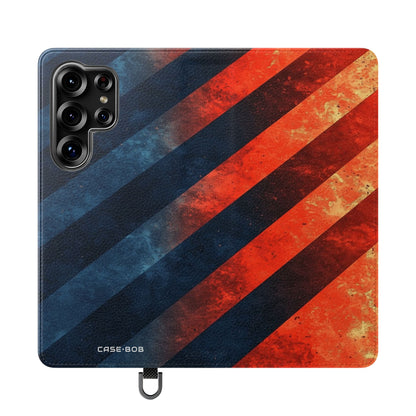 Diagonal Stripes Blaze - Samsung S25 Ultra Case - Wallet