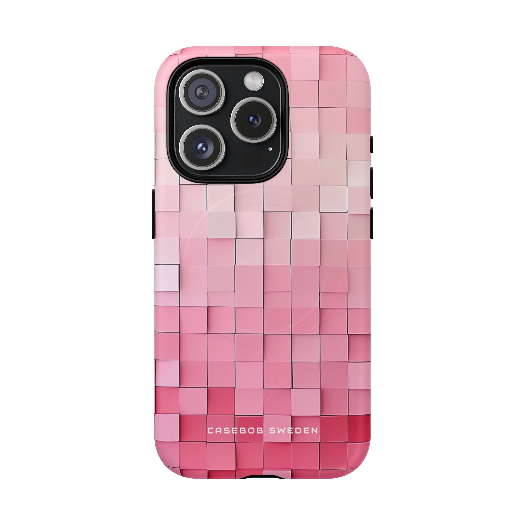 Farbverlauf Rosa Mosaik iPhone 15 | Tough+ Handyhülle