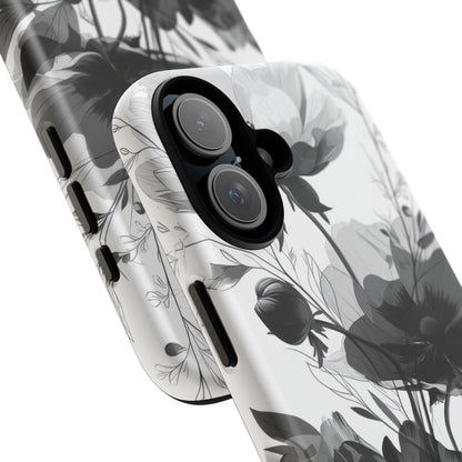 Elegant Monochrome Botanical Elegance - for iPhone 16