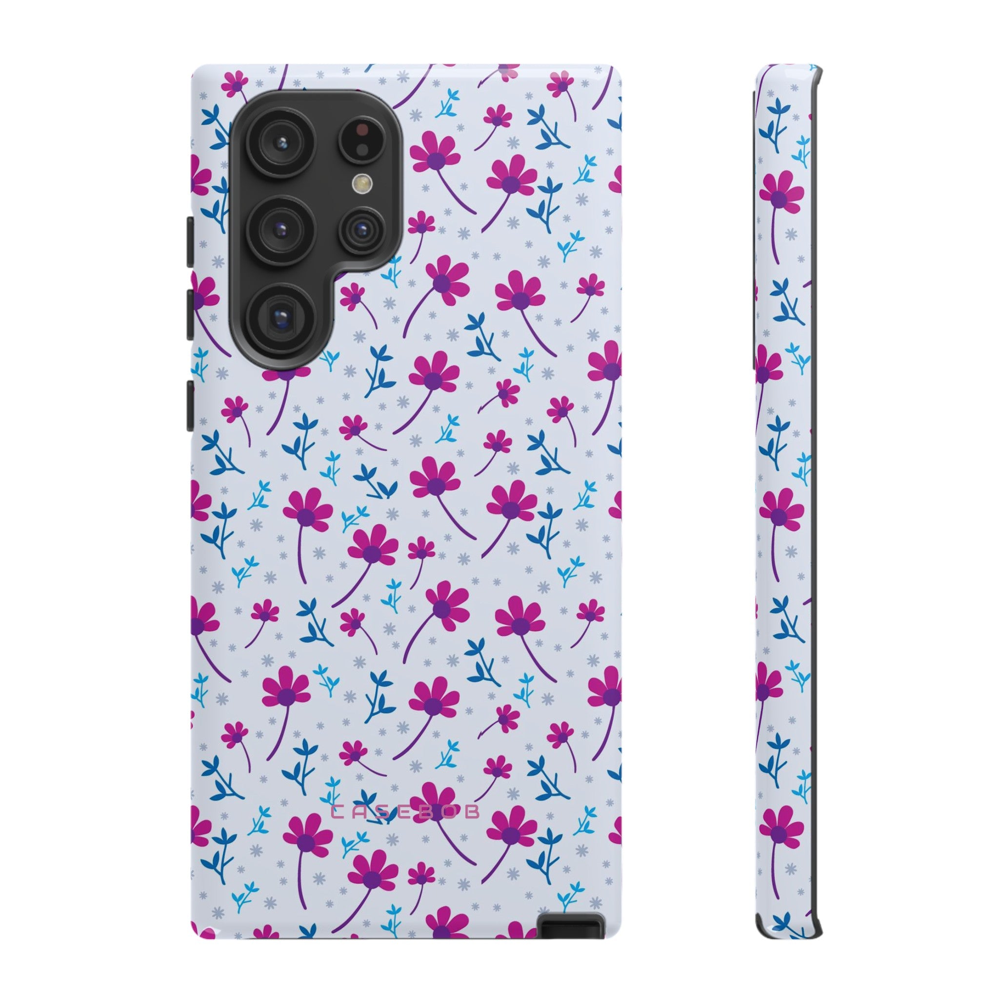 Purple Flower Pattern - Protective Phone Case