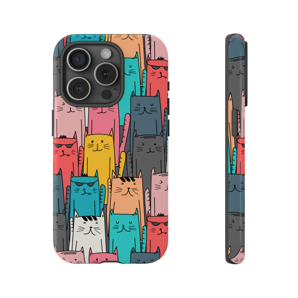 Colorful Cats - Protective Phone Case