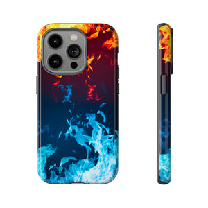 Red & Blue Flames - Protective Phone Case