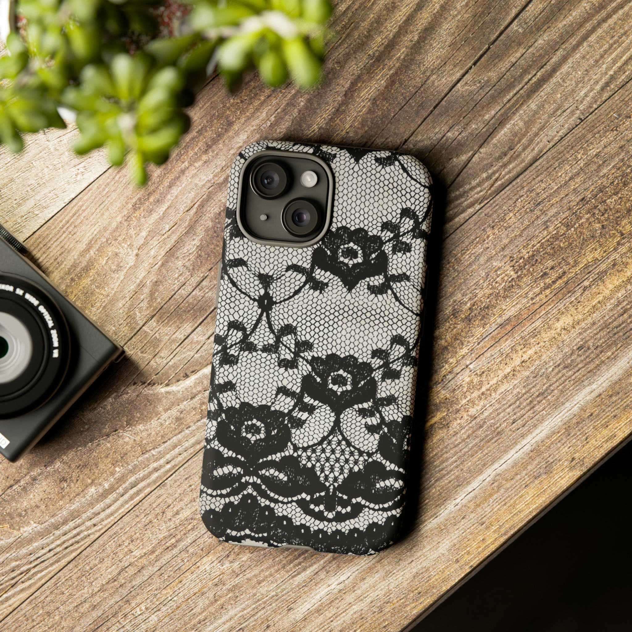 Lilrunge Gothic Flower - Protective Phone Case