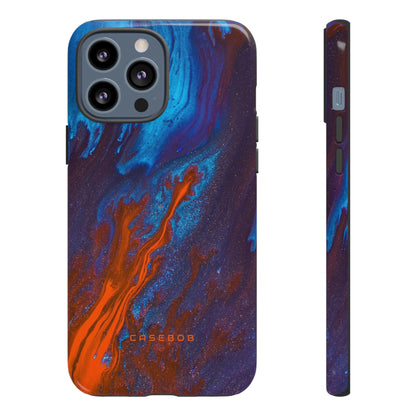 Orange Flame Ink Art - Protective Phone Case