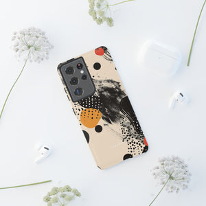 Black Dot Elegance - Protective Phone Case