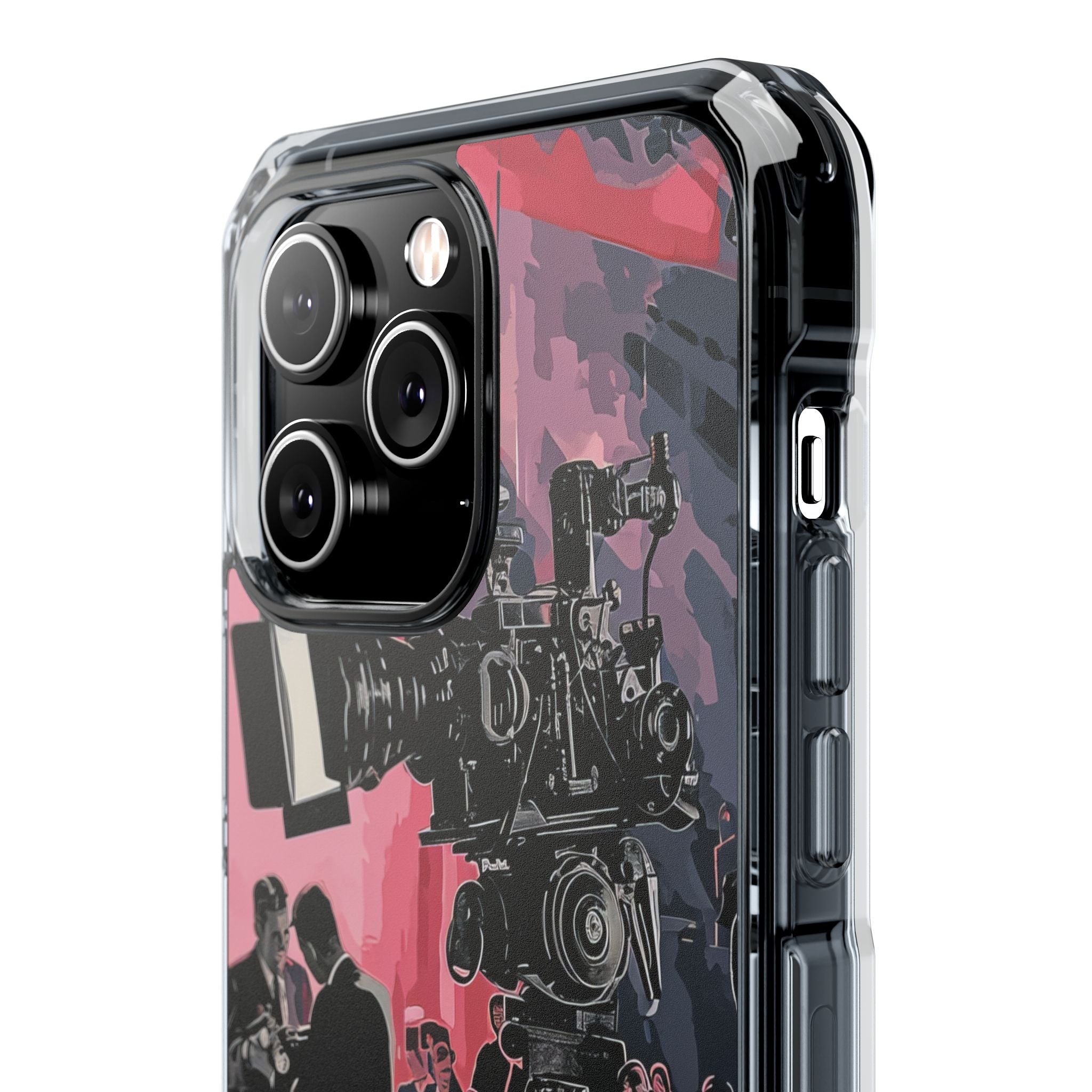 Retro Cinematic Spotlight iPhone 14 - Clear Impact Phone Case