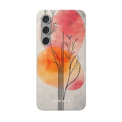Curved Stem Sunset Samsung S24 Case - Soft