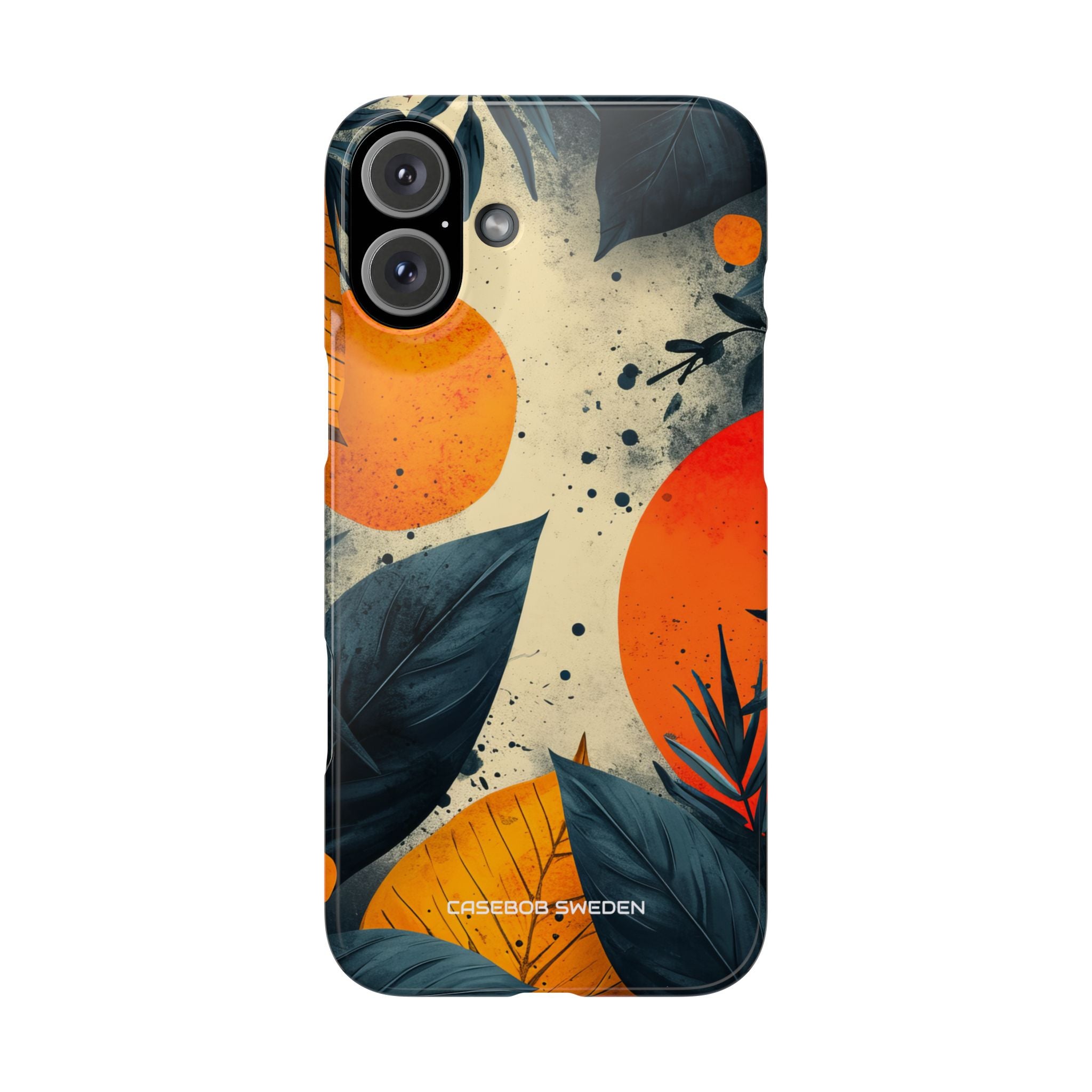 Tropical Blue Leaves - Slim iPhone 16 Phone Case