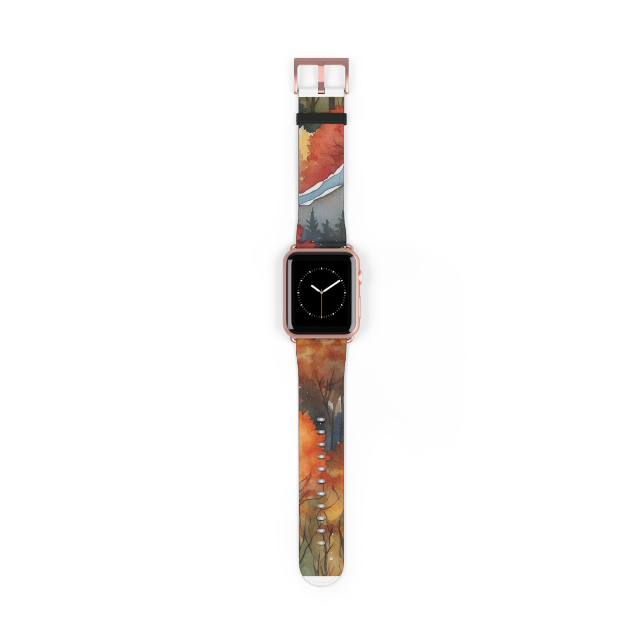 Snowcapped Ember Mountains - Watch Band
