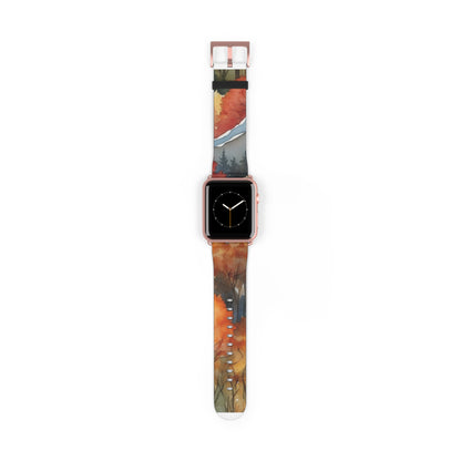 Snowcapped Ember Mountains - Watch Band