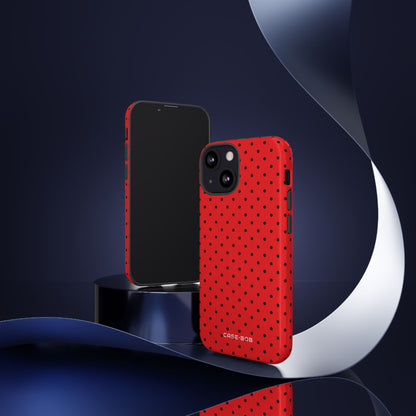 Crimson Dot Matrix iPhone 13 Mini Case - Tough