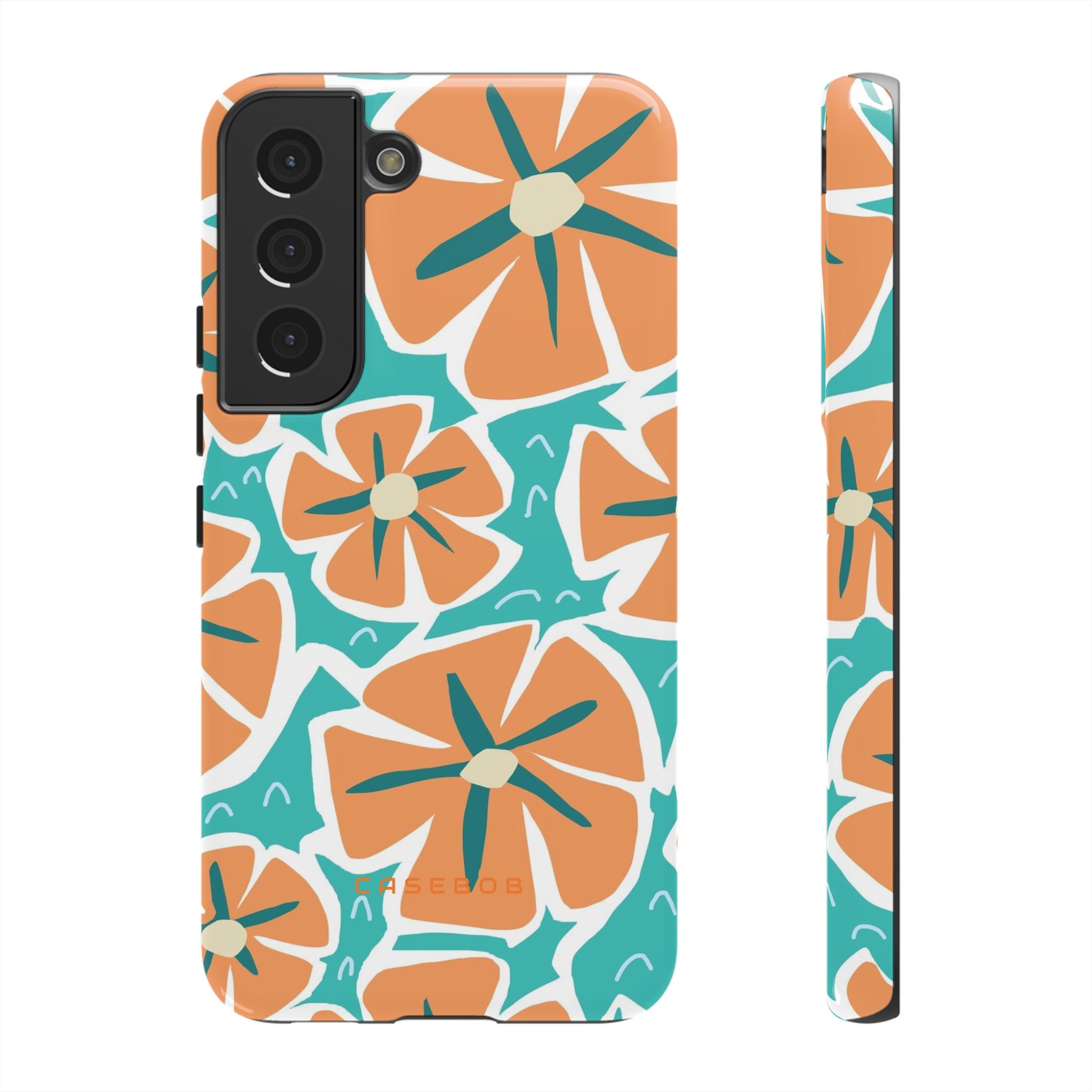 Orange Happy Flower - Protective Phone Case