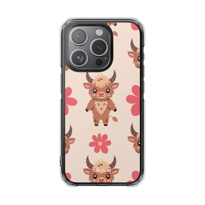 Cute Cattle & Flowers iPhone Case - Impact