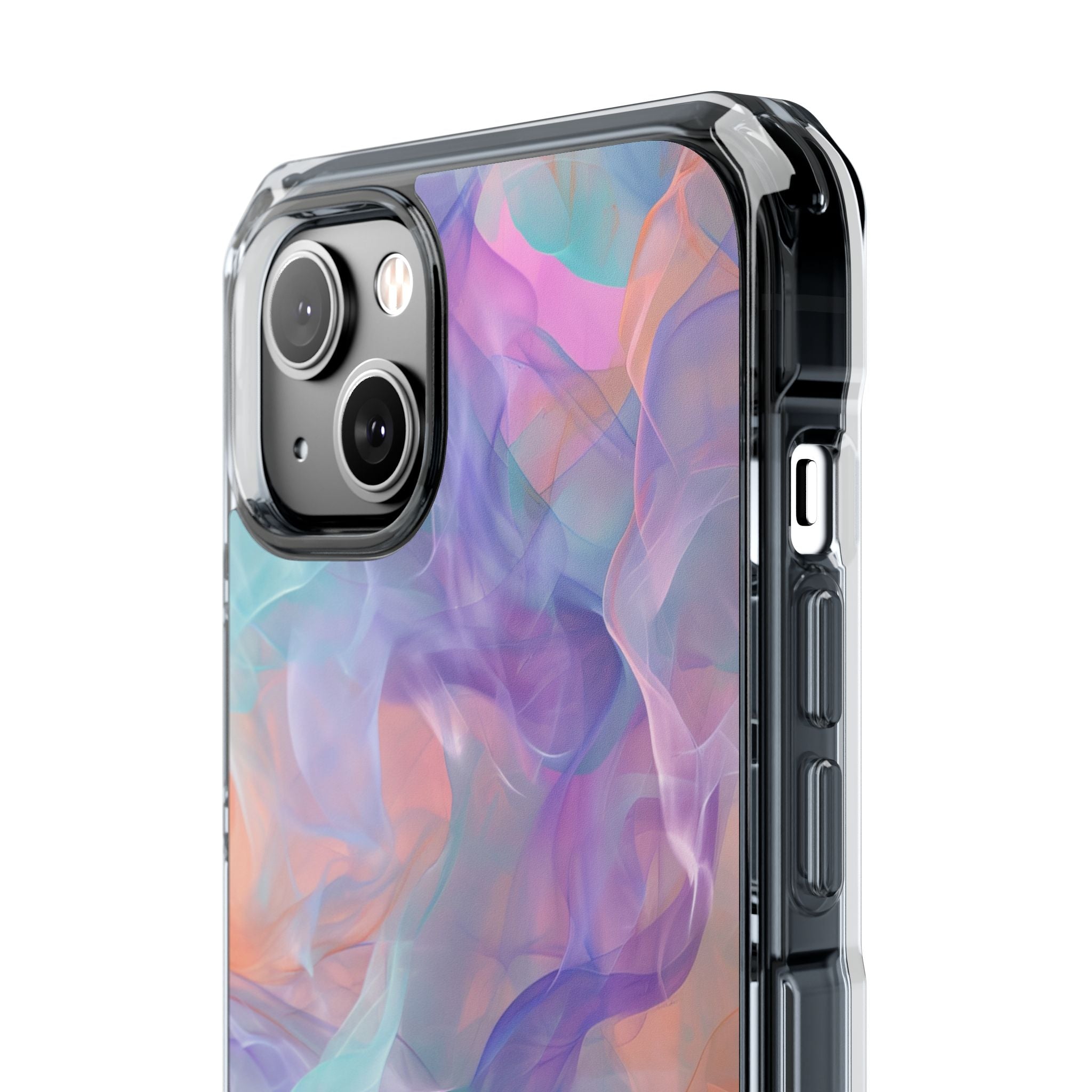 Dreamy Teal Flow - Clear Impact iPhone 14 Phone Case